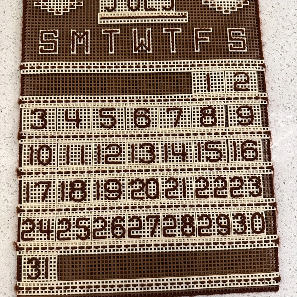 Cross stitch calendar